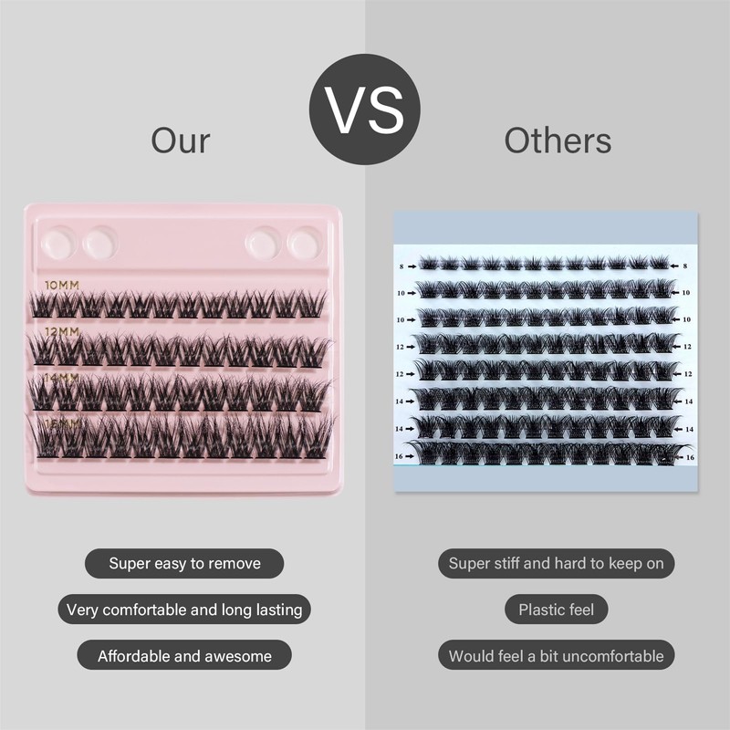 False Eyelashes Natural style, Multipack False Eyelashes, Lash Clusters, Lengthening