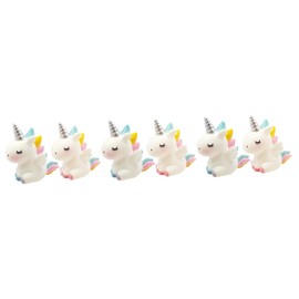 Abaodam 6 Piezas Decoración De Mesa Decoración De Velas Adornos para Topper De Escritorio Decoraciones De Boda Vela De Regalo Kids De Niñas Adorno para Niño Unicornio Mini