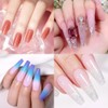 Sarini 120pcs Clear Gel Nail Kit Full Coverage Size Scale