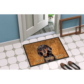 Caroline's Treasures SC9139JMAT Dachshund Door Mat, Indoor Rug or Outdoor Welcome Mat 24x36 Doormat, 24H X 36W, Multicolor