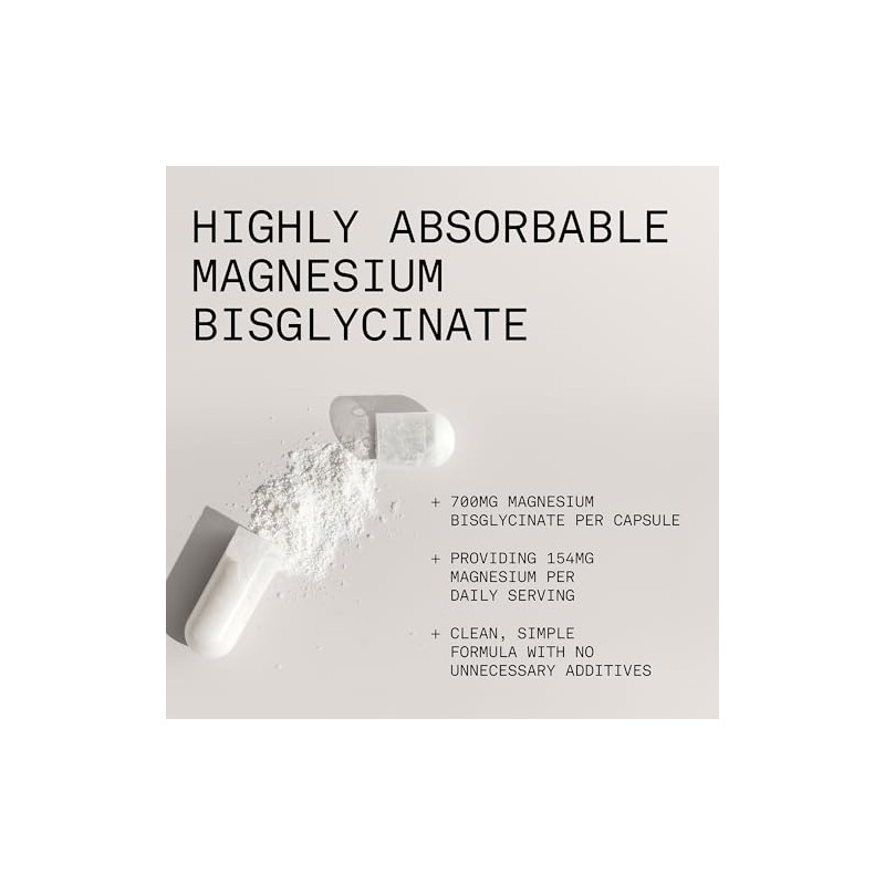 Magnesium Bisglycinate 700mg – High Absorption Chelated Magnesium Glycinate for