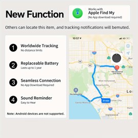 Mini GPS Tracker for Vehicles, Hidden Tracking Device for Vehicles, Car Tracker No Subscription Work with Find My(iOS Only), Vehicle Tracker with Audio for Kids, Dogs, Key, Luggage, Bag (4)