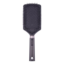 Scarlet Line Professional Large Paddle Hair Brush with Anti Slip Ring Handle for Men and Women, Black Colour