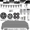 Racing Car Birthday Party Decorations, Car Wheel Party Supplies, Plates,