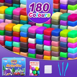 ESSENSON Air Dry Clay 180 Colors, Modeling Clay for Kids, DIY Molding Magic Clay for with Tools, Toys Gifts for Age 3 4 5 6 7 8+ Years Old Boys Girls Kids