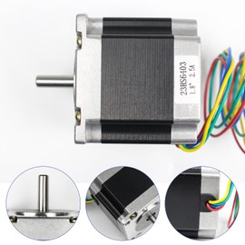 RATTMMOTOR Nema23 Stepper Motor 23HS6403, 165oz-in, 1.8 Drgree, 2.5A, 2-Phase High Torque Hybrid CNC Stepper Motor 56mm, 4-Lead for CNC Router Milling Lathe Machine, 3D Printer, Robot
