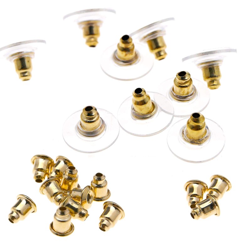 480pcs Earring Backs 8 Different Style Earring Pads Flexible Replacement