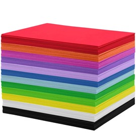 IVEOPPE Foam Rubber Sheets Craft EVA Foam - 84 Pieces A5 21.5 x 14 cm Foam Board, 2 mm Thick, 12 Colours, Foam Panels for DIY Crafts, Birthday, Christmas