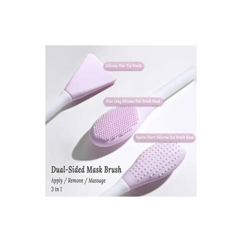 Kit Silicón Bowl Preparación Mascarilla Facial Lila