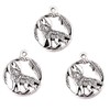 YionZian 30pcs Alloy Antique Silver-Plated Animal Wolf Pendant Charms For