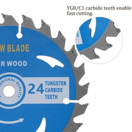 Kozelo 2pcs Circular Saw Blade - [5-1/2-inch x 24/28 Teeth x 1/2-inch Arbor] Circular Metal Cutting Blade for Woodworking Plastic Use, 0.09-inch Kerf