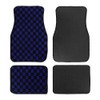 Generic 4PCS UNIVERSAL CHECKERED STYLE BLUE Fabric Car Floor Mats