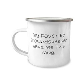 Perfect Groundskeeper 12oz Camper Mug, My Favorite Groundskeeper, Gifts For Men Women, Present From Friends, For Groundskeeper, Gardening tools, Garden gloves, Garden hat, Watering can, Seeds,