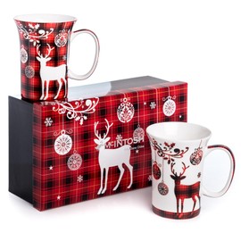 Holiday Reindeer Set of 2 Mugs