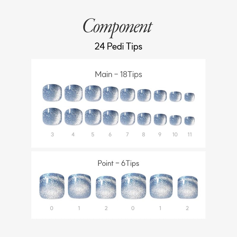 DASHING DIVA Magic Press Stellar Night Nail Tips, 24 Tips,