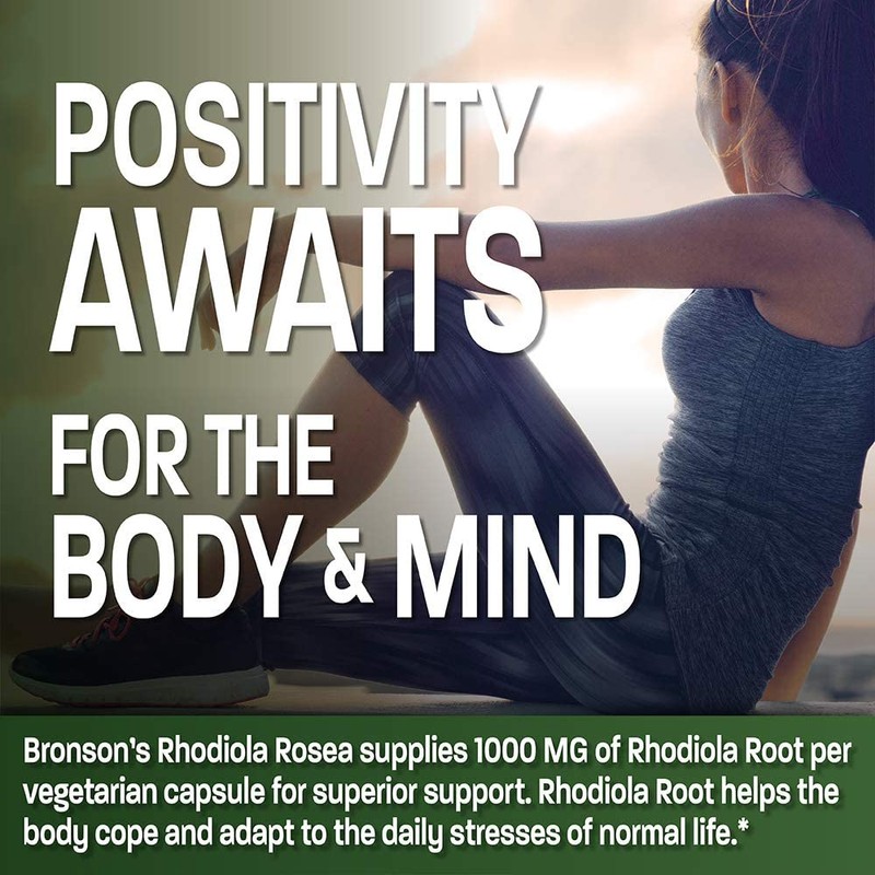 Bronson Rhodiola Rosea 1000Mg Supplement - Adaptogenic Herb for Brain,