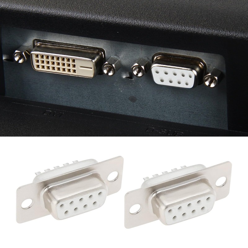 YINETTECH 10pcs DB9 RS232 Female 9-Pin D-SUB Serial Solder Connector