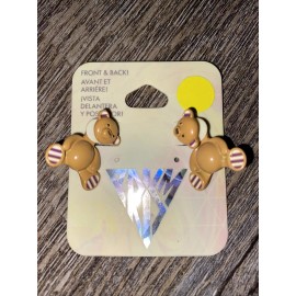 Claire’s Katy Perry prism teddy bear front back earrings nwt jewelry