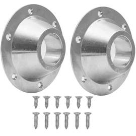 TonGass (2-Pack, Sliver) Aluminum RV Table and Floor Mounting Base (Standard Size) with 12 Mounting Screws for Camper Trailer, RV Camper Metal Pedestal Table Base