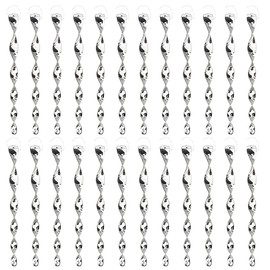 24 Pack Bird Reflective Scare Rods - Bird Scare Devices Ornamental Spiral Deterrent Control Device, Effective Hanging Bird Devices to Keep Birds Away from Your House Window Garden