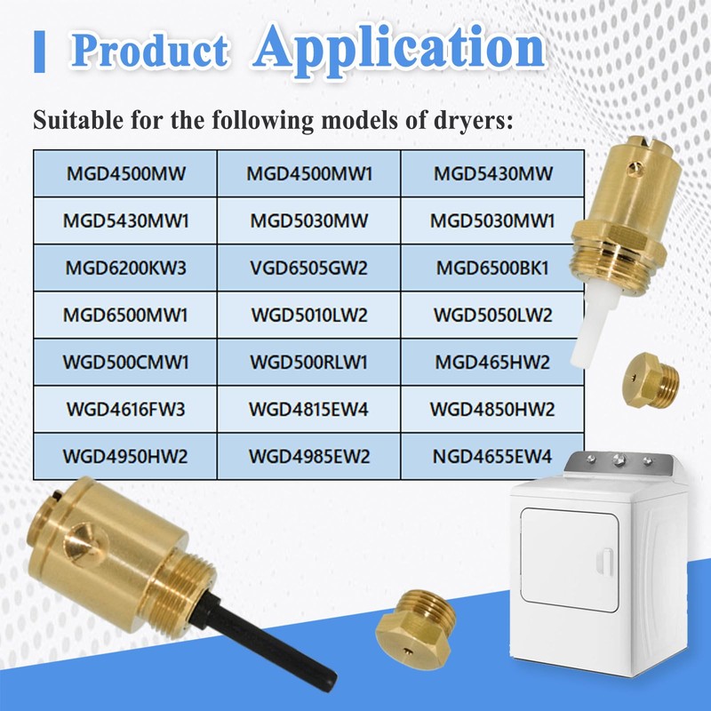 Ebrmeiwo W11581316 Gas Dryer Liquid Propane Conversion Parts for 29-Inch