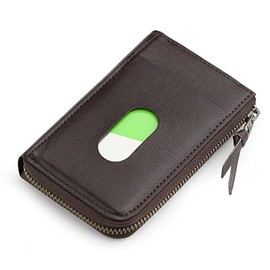 Avies Genuine Leather Pass Case, Card Case, Made in Japan, dark brown