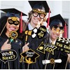 Nenluny 2025 Graduation Photo Booth Props Black Gold Graduation Photo