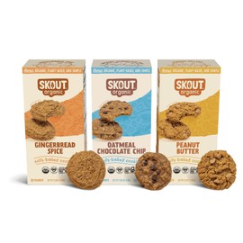 Skout Organic Soft Baked Cookie Variety Pack (3 Pack) | Soft Baked Cookies | Plant-Based | Vegan | Gluten, Dairy, & Soy Free