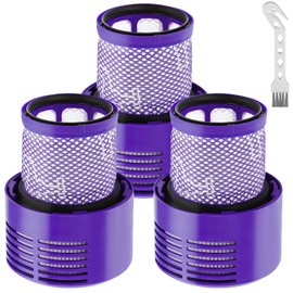 3 Pack V10 Filters Replacement for Dyson Cyclone Series, Cyclone V10 Absolute, Cyclone V10 Animal, Cyclone V10 Motorhead, Cyclone V10 Total Clean, SV12, Replaces Part # 969082-01