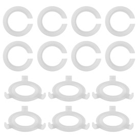 14 Pack Lamp Shade Reducer Ring White, Lamp Shade Adapter Ring E27 to E14, Light Converter Ring Washer Plastic for Lampshade Adaptor Socket Replacement Fittings