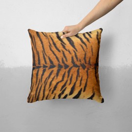 iiRov Real Tiger Print Texture - Custom Decorative Home Decor Indoor or Outdoor Throw Pillow Cover Plus Cushion Set for Sofa, Bed or Couch (Pillow CASE Cover Plus Cushion)