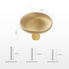 MUMU 1.57 inch Round Gold Cabinet knobs Brushed Gold knobs