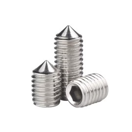 SYDARSYN Cone Tip Grub Screws Stainless Steel Grub Screws with Cone Tip and Hexagon Socket Machine Screws M3 x 12 mm (Pack of 30)