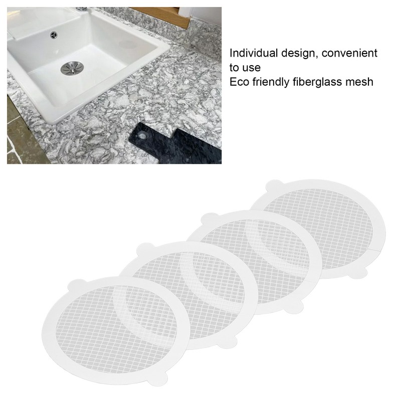 50Pcs Shower Drain Hair Catcher Fiberglass Practical Convenient Dense Mesh