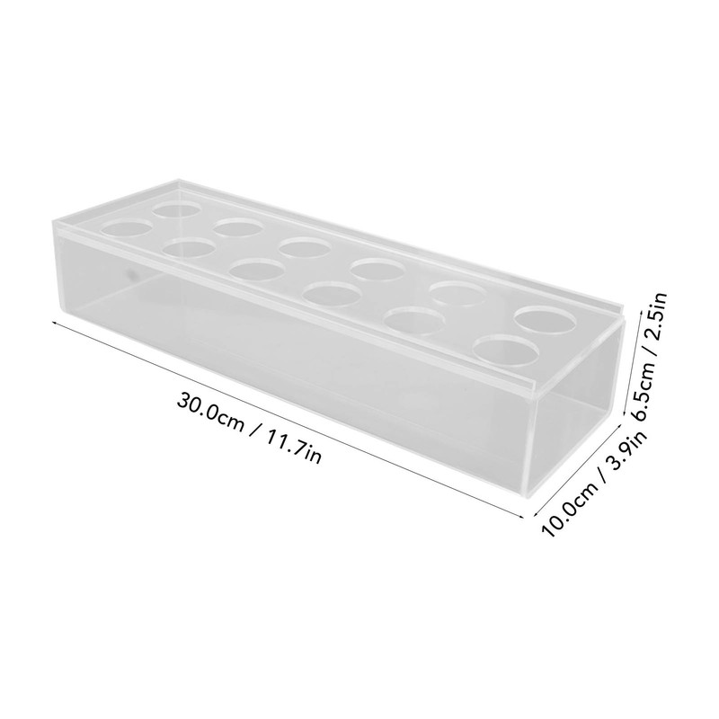 Clear Acrylic Flower Vase Multi Holes Elegant Decorative Long Rectangle