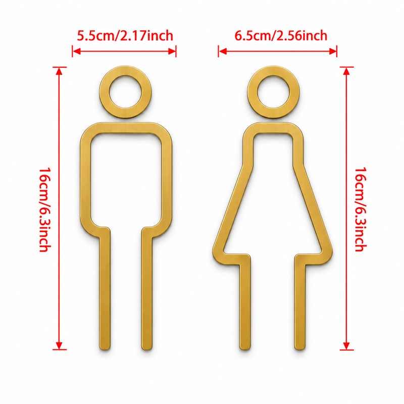 Funny Restroom Door Sign for Bathroom – 2D Acrylic Decorative