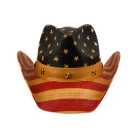 ANGELA & WILLIAM Men's & Women's Western Style Cowboy/Cowgirl Straw Hat (COW2935)