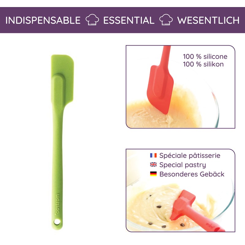 mastrad candy making half jar spatula green 207149