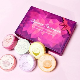 Shower Steamers Aromatherapy Stocking Stuffers 6 Scents, Natural Essential Oil Shower Bombs for Home Spa Self Care, Stress Relief and Relaxation Birthday Surprise for Mom Women Sister Teen Girls