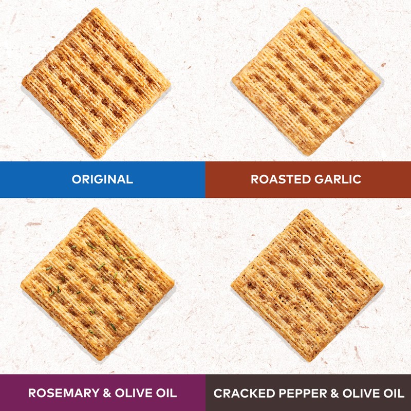Triscuit Whole Grain Wheat Crackers 4 Flavor Variety Pack, Lunch