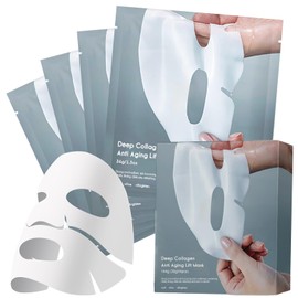 SOYUB SOYUB Collagen Face Mask - Hydrating Overnight Collagen Face Mask Deep Collagen Anti Wrinkle Lifting Mask - Pure Collagen Films for Improve Elasticity Firming And Moisturizing (4 pcs/1 Box)