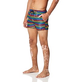 2(X)IST Pride Ibiza bañador para Hombre, Rayas del Amor/Arco Iris, X-Large
