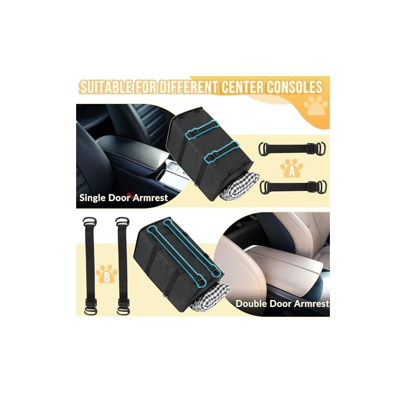 SlowTon Spare Dog Car Seat Straps for Console Bottom(2 Packs)