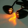 2Pcs Motorcycle Retro Rear Turn Signal Lights Indicator Full Metal
