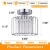 BUXVRCS Semi Flush Mount Ceiling Light, Modern Chandelier Crystal Ceiling