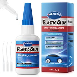 Super Glue for Plastic Repair, 30g Plastic Glue Strong Adhesive, Heavy Duty Glue for Acrylic, PLA, Toys, Car, Acrylic, ABS, PVC, Tube, DIY Kits, Vinyl, Nylon