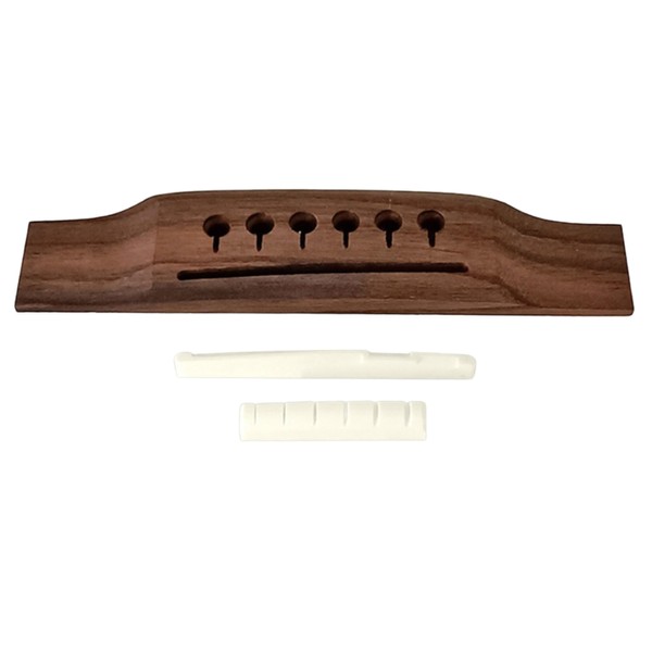 3pcs Left Handed Guitar Bridge, Acoustic Guitar Parts, Bridge, Nut,