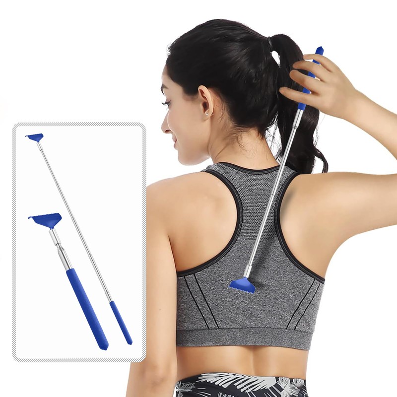 Kuvvfe 2 Pack Portable Extendable Back Scratcher, Stainless Steel Telescoping