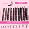 QUEWEL DIY Eyelash Extensions Set, 200 Pieces Lashes Set, Thin