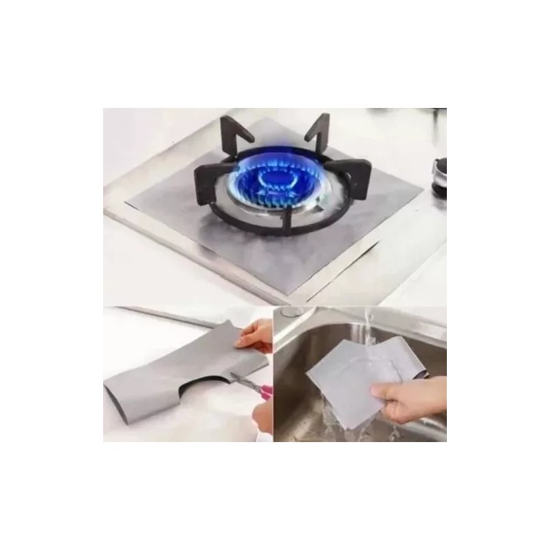 ML 4 Protectores Quemadores Estufa Lavables Teflon Reutilizable